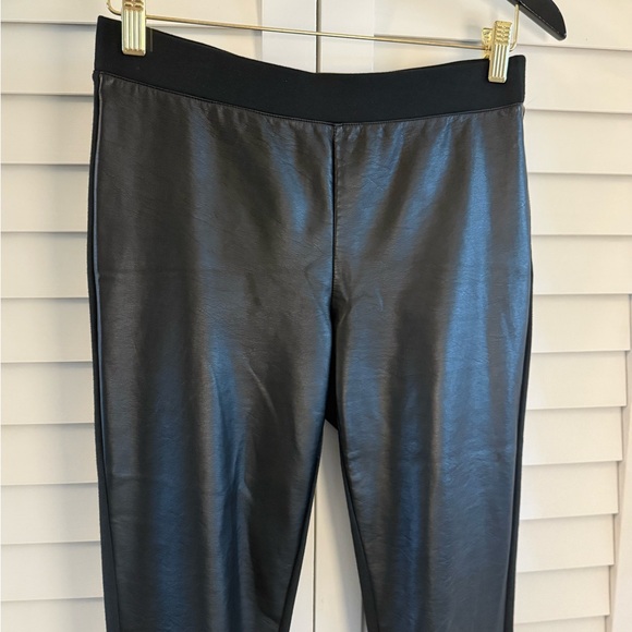 Lauren Ralph Lauren Women’s Black Faux Leather Panel Pants Size 6 - Picture 3 of 8
